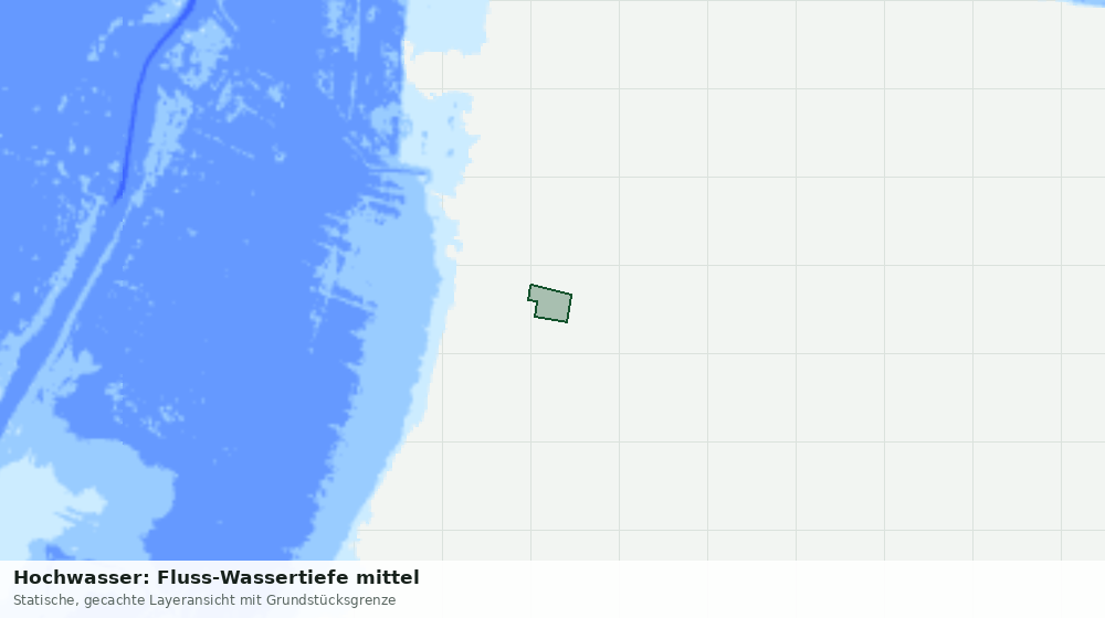 Statische Kartenansicht: Hochwasser: Fluss-Wassertiefe mittel