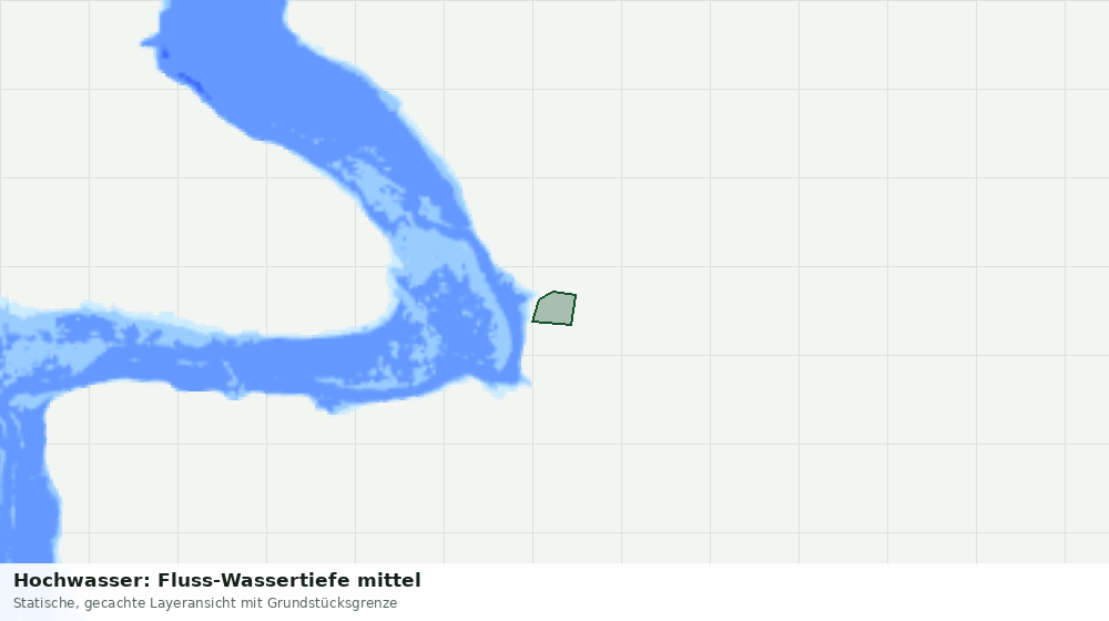 Statische Kartenansicht: Hochwasser: Fluss-Wassertiefe mittel