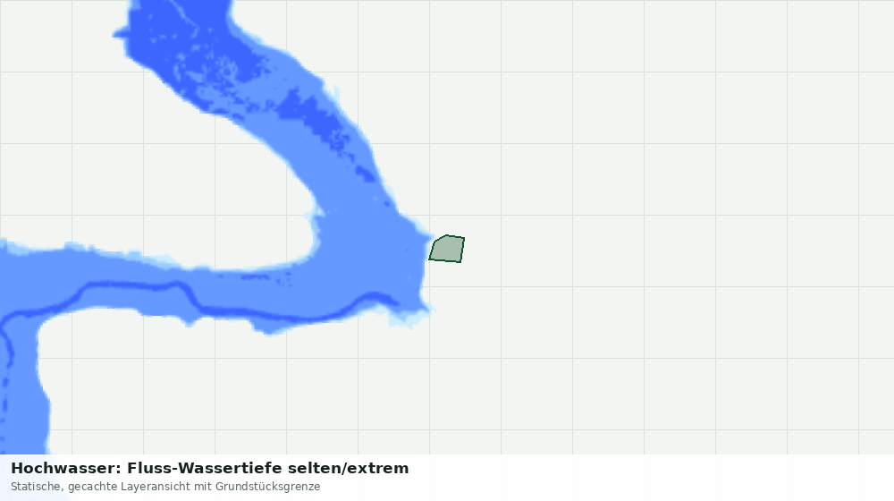 Statische Kartenansicht: Hochwasser: Fluss-Wassertiefe selten/extrem