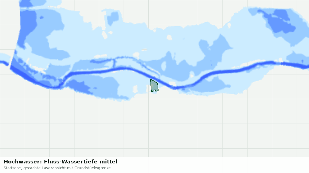 Statische Kartenansicht: Hochwasser: Fluss-Wassertiefe mittel