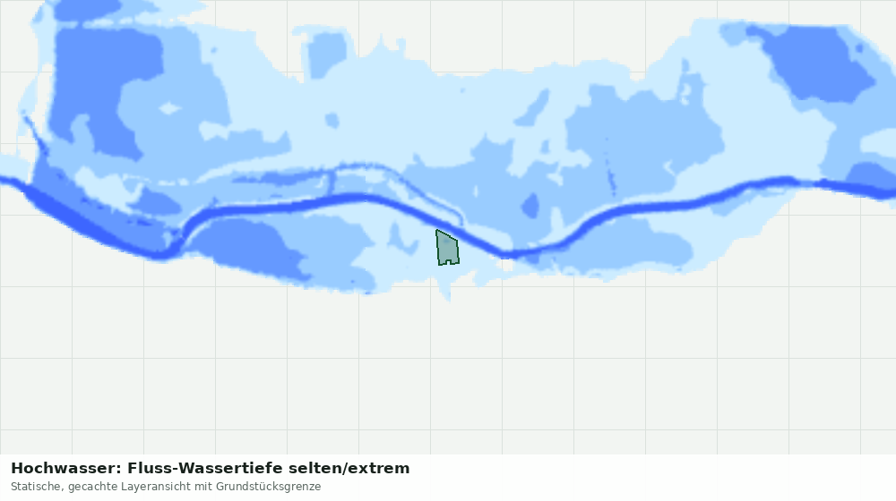 Statische Kartenansicht: Hochwasser: Fluss-Wassertiefe selten/extrem