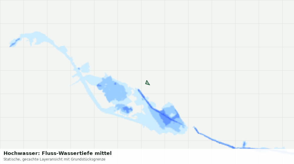Statische Kartenansicht: Hochwasser: Fluss-Wassertiefe mittel