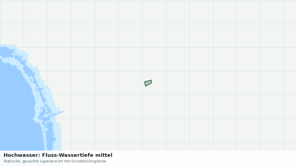 Statische Kartenansicht: Hochwasser: Fluss-Wassertiefe mittel
