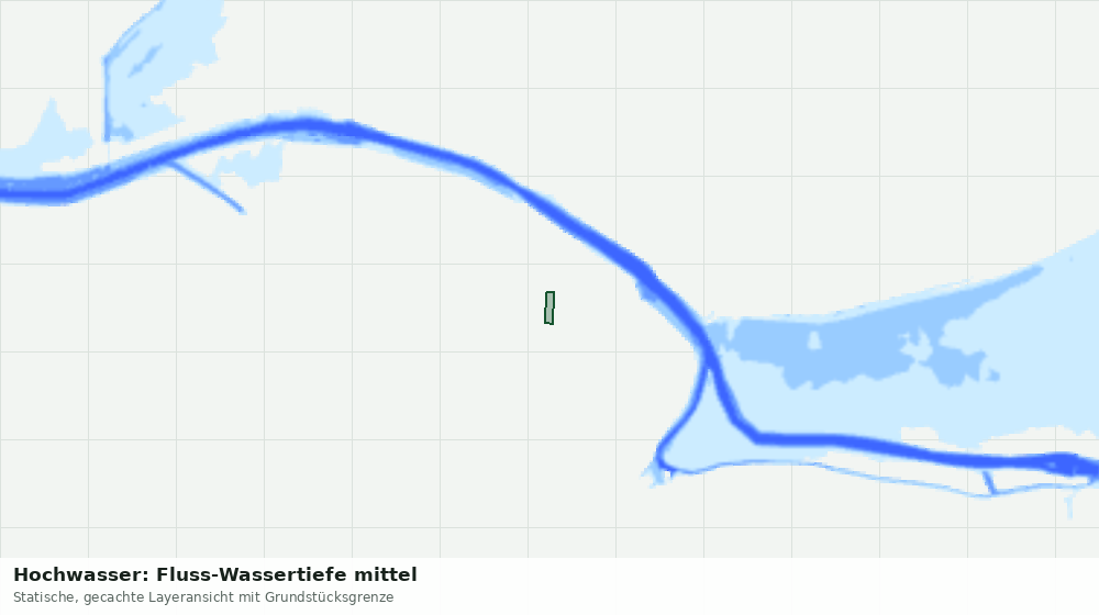Statische Kartenansicht: Hochwasser: Fluss-Wassertiefe mittel
