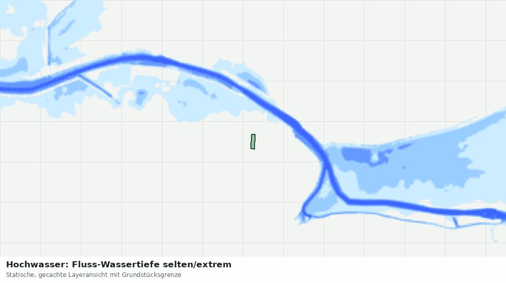 Statische Kartenansicht: Hochwasser: Fluss-Wassertiefe selten/extrem