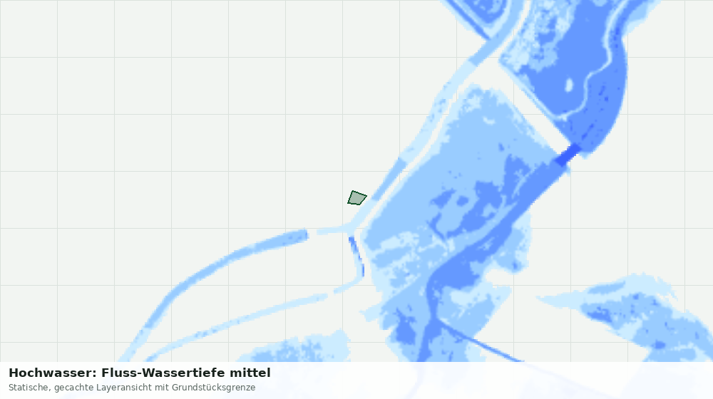 Statische Kartenansicht: Hochwasser: Fluss-Wassertiefe mittel