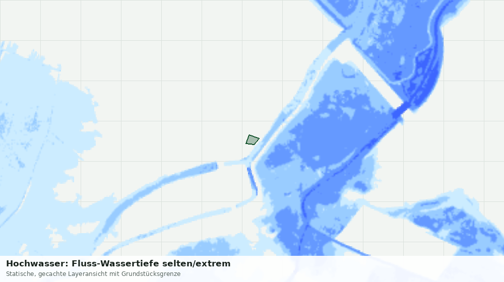 Statische Kartenansicht: Hochwasser: Fluss-Wassertiefe selten/extrem