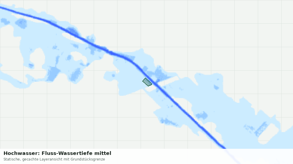 Statische Kartenansicht: Hochwasser: Fluss-Wassertiefe mittel