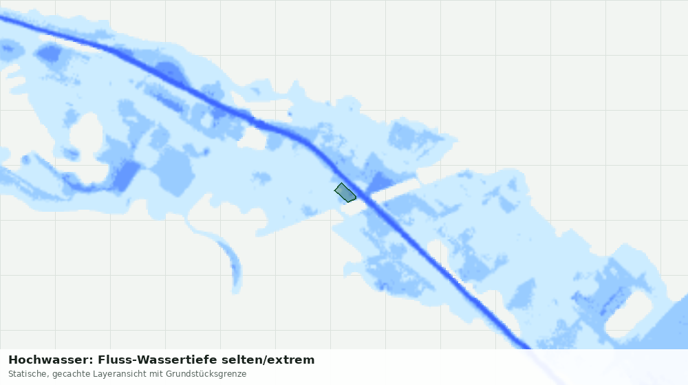 Statische Kartenansicht: Hochwasser: Fluss-Wassertiefe selten/extrem