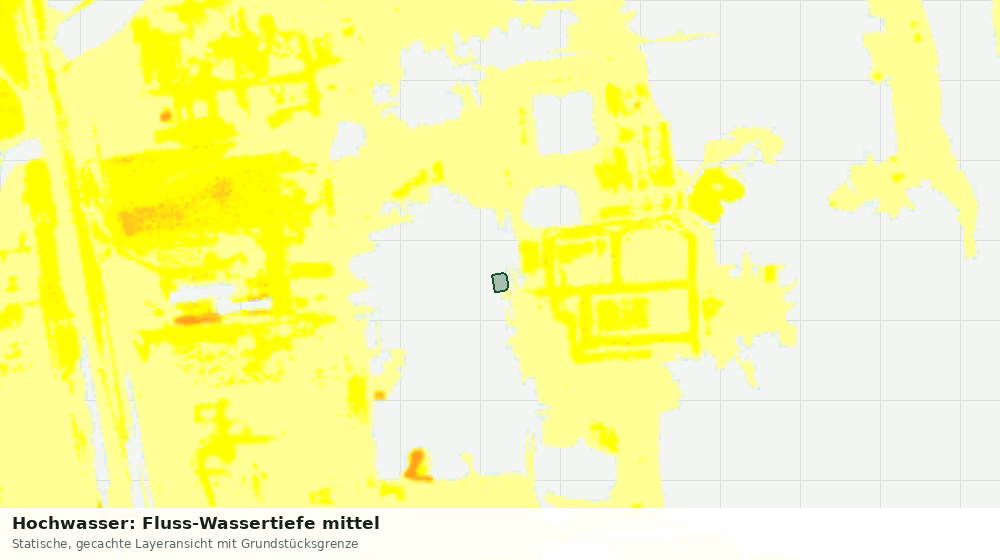 Statische Kartenansicht: Hochwasser: Fluss-Wassertiefe mittel