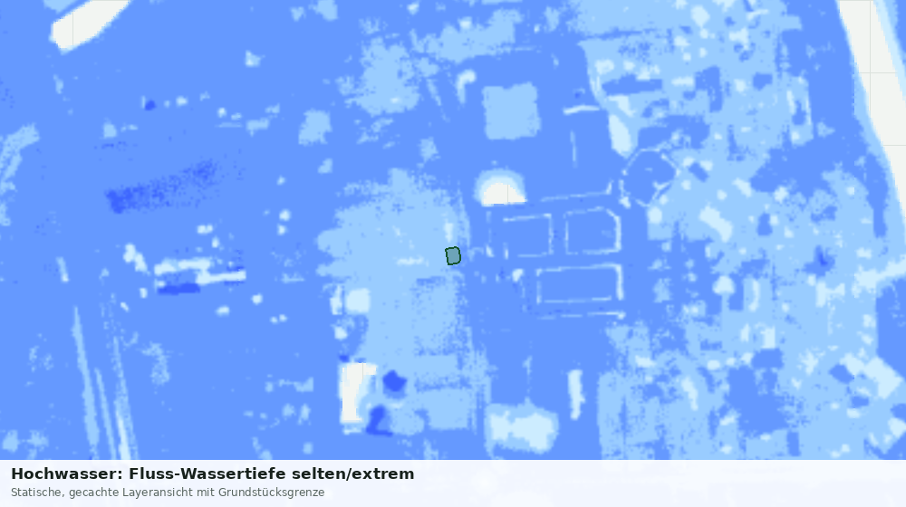 Statische Kartenansicht: Hochwasser: Fluss-Wassertiefe selten/extrem
