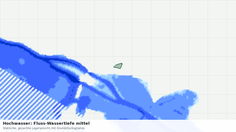 Statische Kartenansicht: Hochwasser: Fluss-Wassertiefe mittel