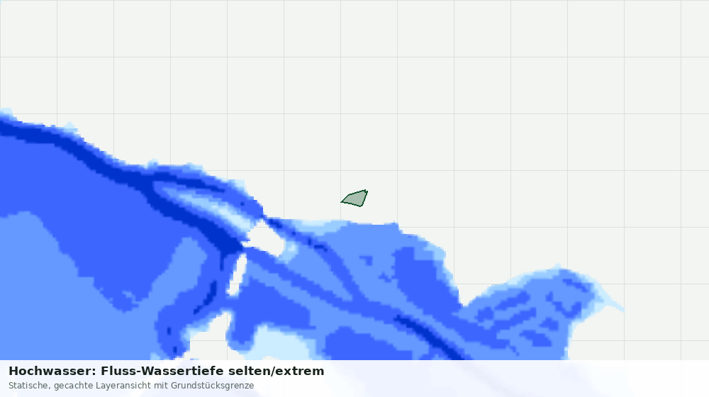 Statische Kartenansicht: Hochwasser: Fluss-Wassertiefe selten/extrem