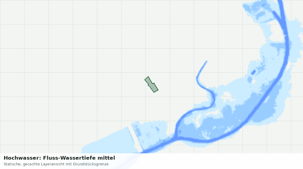Statische Kartenansicht: Hochwasser: Fluss-Wassertiefe mittel