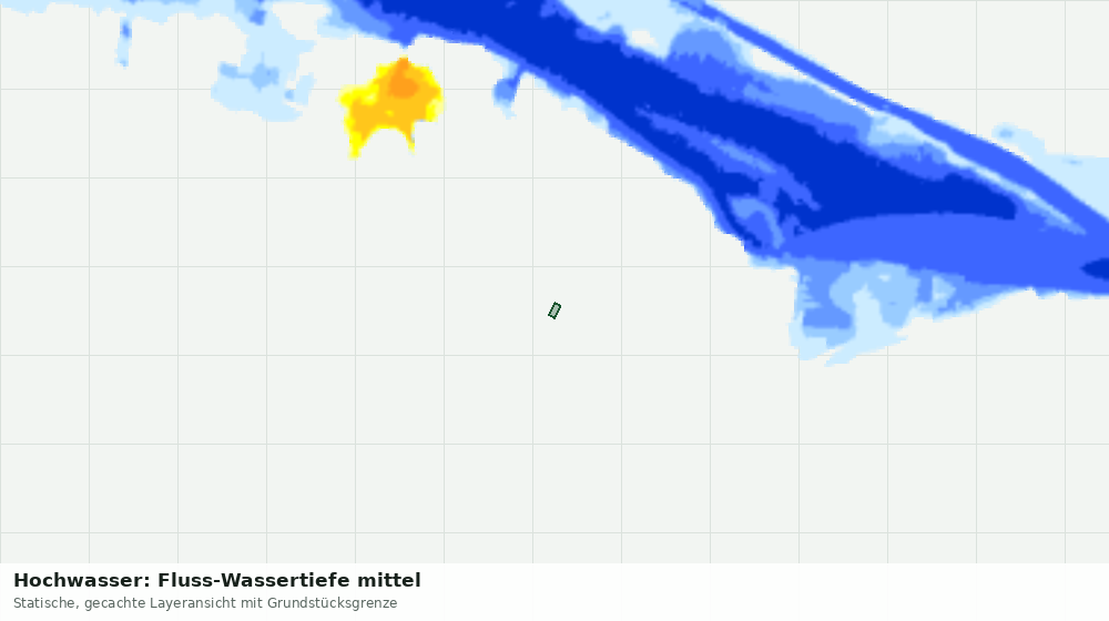 Statische Kartenansicht: Hochwasser: Fluss-Wassertiefe mittel