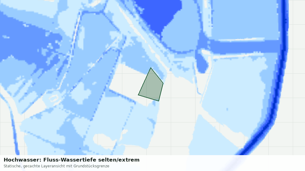 Statische Kartenansicht: Hochwasser: Fluss-Wassertiefe selten/extrem