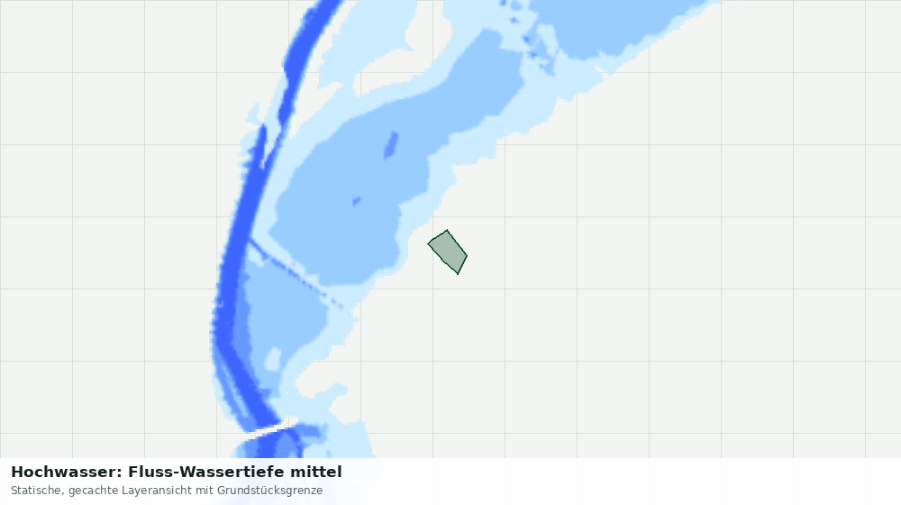 Statische Kartenansicht: Hochwasser: Fluss-Wassertiefe mittel