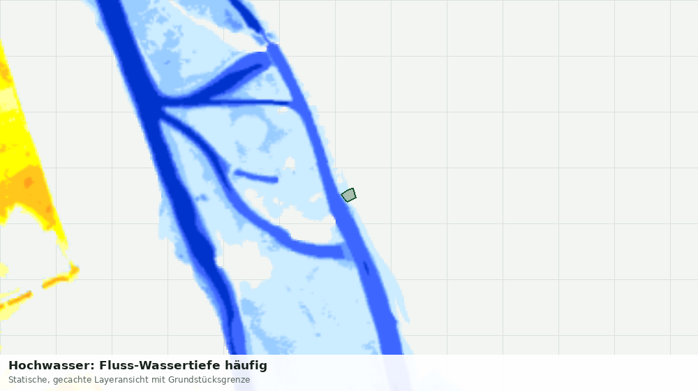 Statische Kartenansicht: Hochwasser: Fluss-Wassertiefe häufig