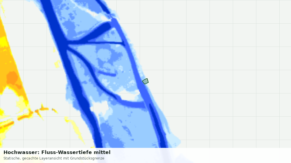 Statische Kartenansicht: Hochwasser: Fluss-Wassertiefe mittel