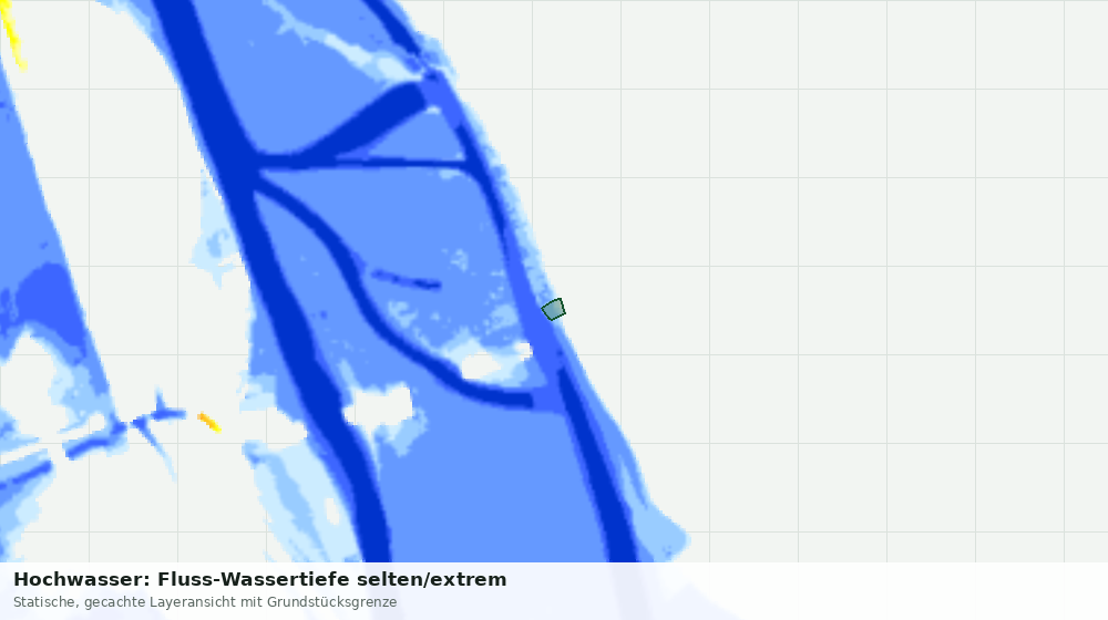 Statische Kartenansicht: Hochwasser: Fluss-Wassertiefe selten/extrem