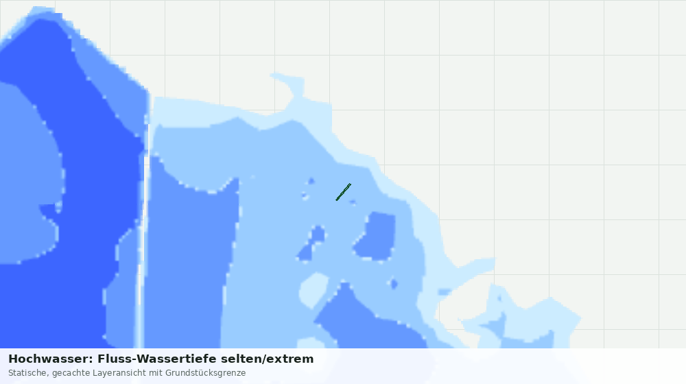 Statische Kartenansicht: Hochwasser: Fluss-Wassertiefe selten/extrem