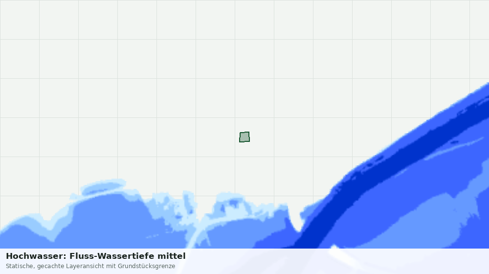 Statische Kartenansicht: Hochwasser: Fluss-Wassertiefe mittel