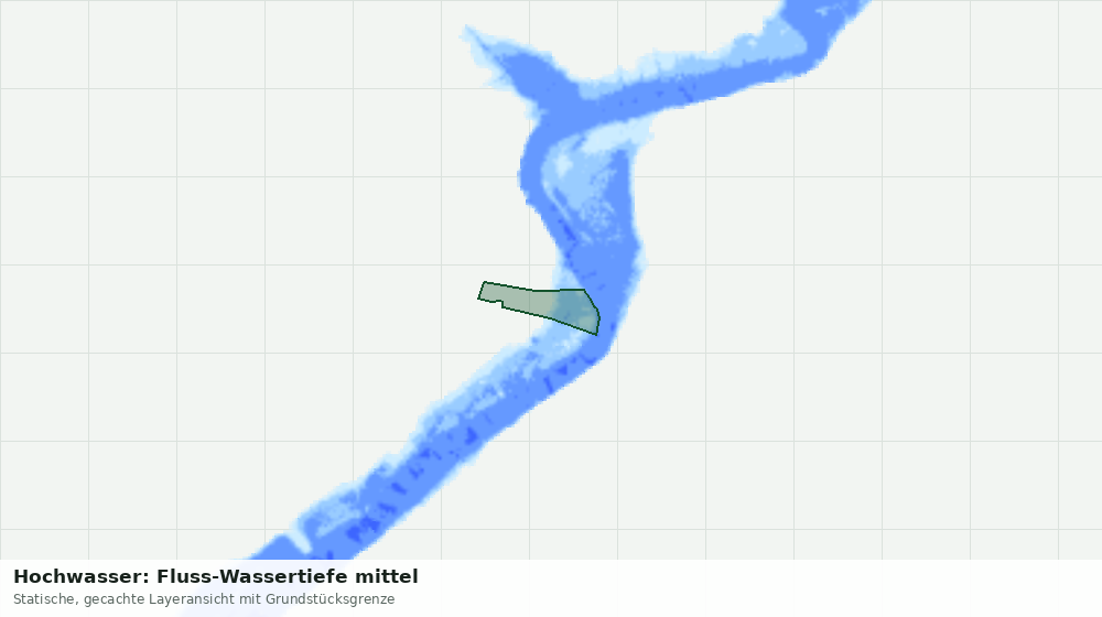 Statische Kartenansicht: Hochwasser: Fluss-Wassertiefe mittel