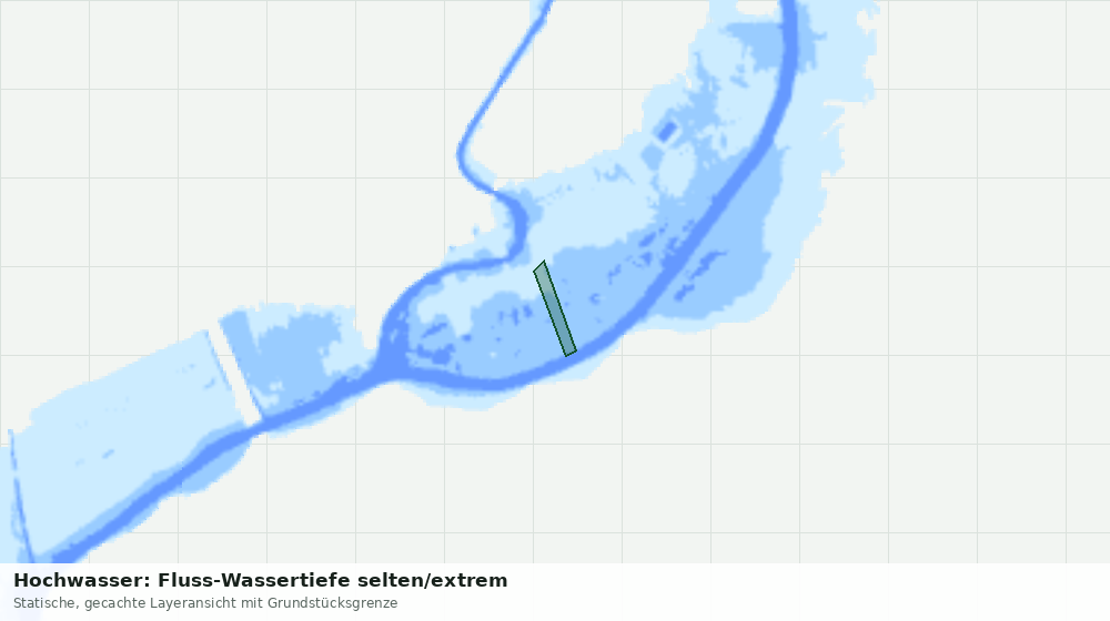 Statische Kartenansicht: Hochwasser: Fluss-Wassertiefe selten/extrem