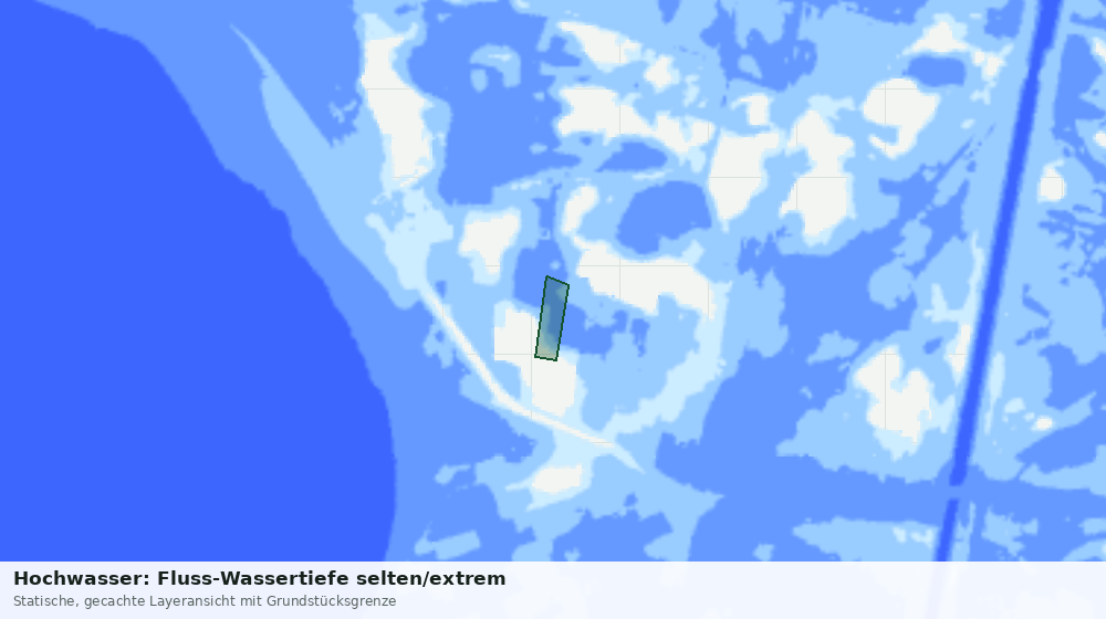 Statische Kartenansicht: Hochwasser: Fluss-Wassertiefe selten/extrem
