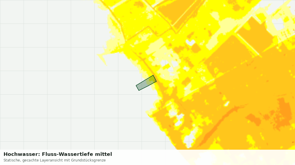 Statische Kartenansicht: Hochwasser: Fluss-Wassertiefe mittel