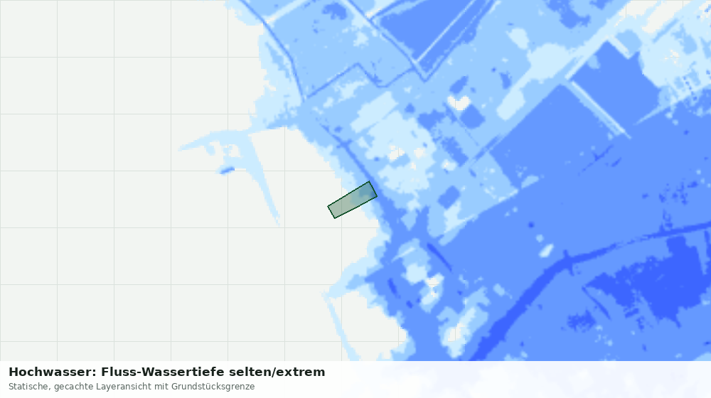 Statische Kartenansicht: Hochwasser: Fluss-Wassertiefe selten/extrem