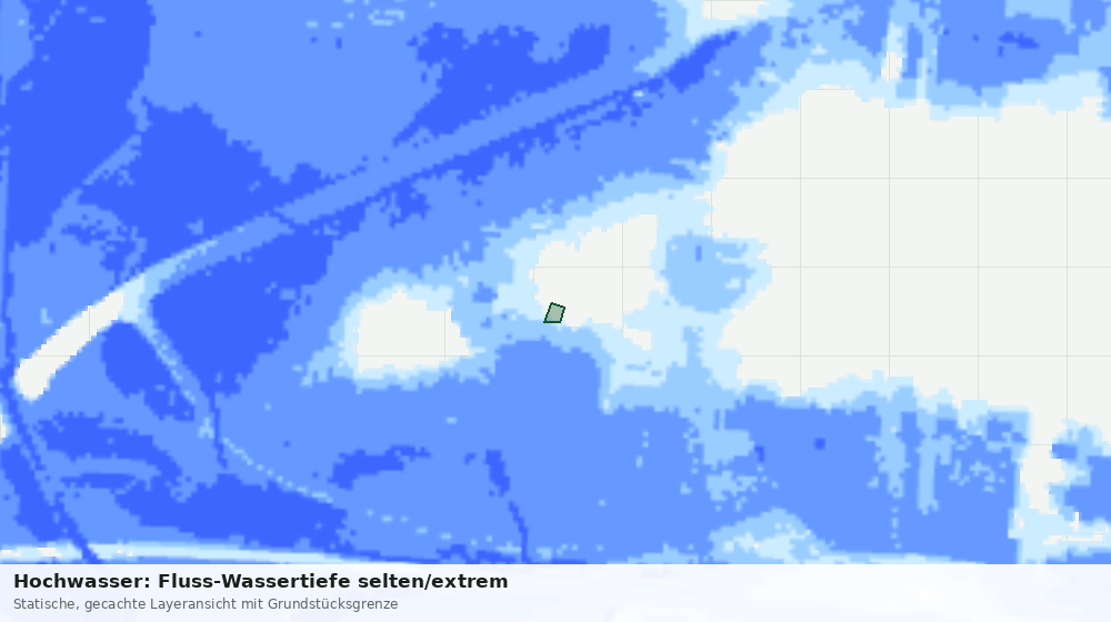 Statische Kartenansicht: Hochwasser: Fluss-Wassertiefe selten/extrem