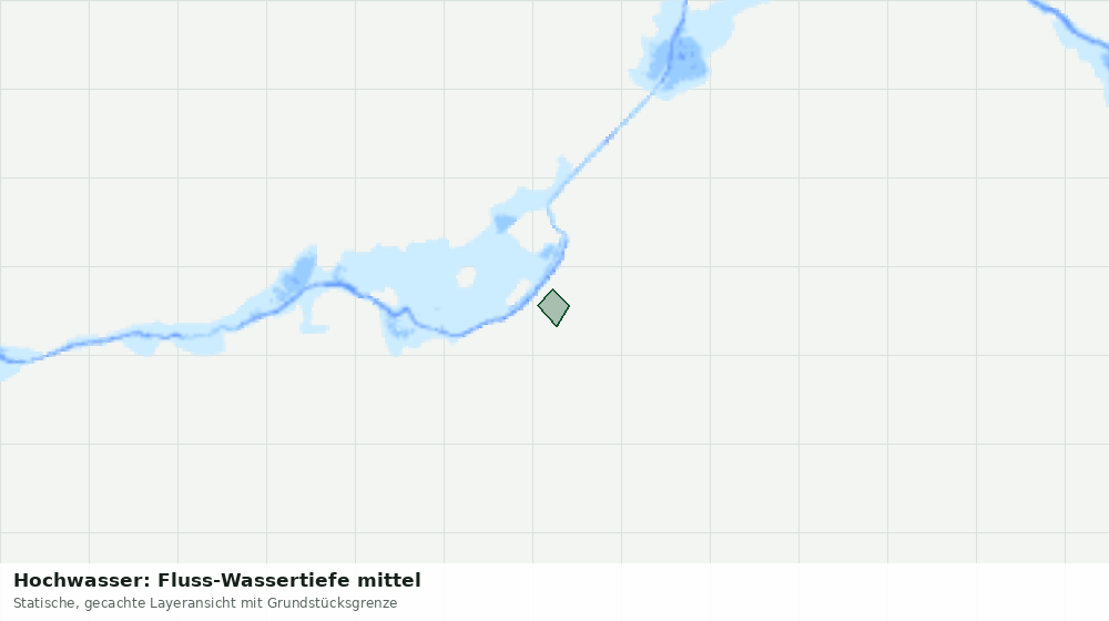Statische Kartenansicht: Hochwasser: Fluss-Wassertiefe mittel