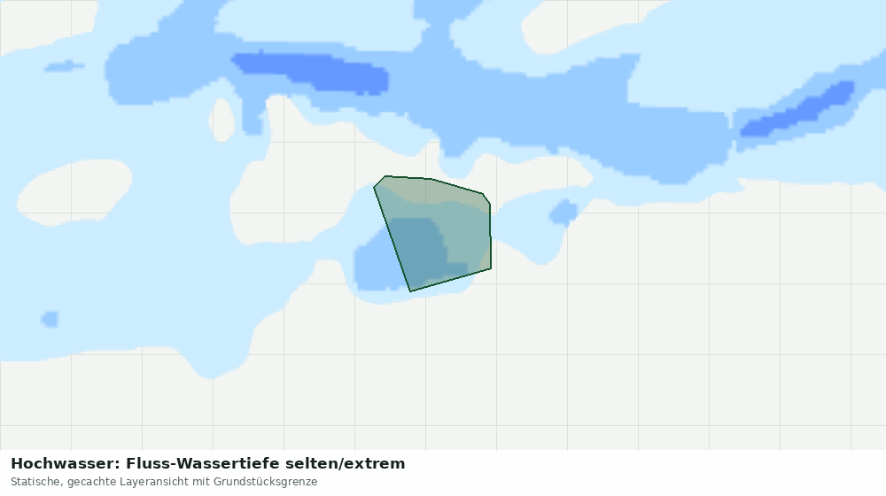 Statische Kartenansicht: Hochwasser: Fluss-Wassertiefe selten/extrem