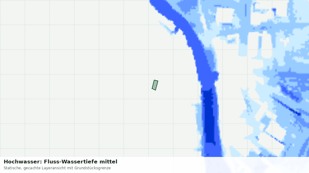 Statische Kartenansicht: Hochwasser: Fluss-Wassertiefe mittel