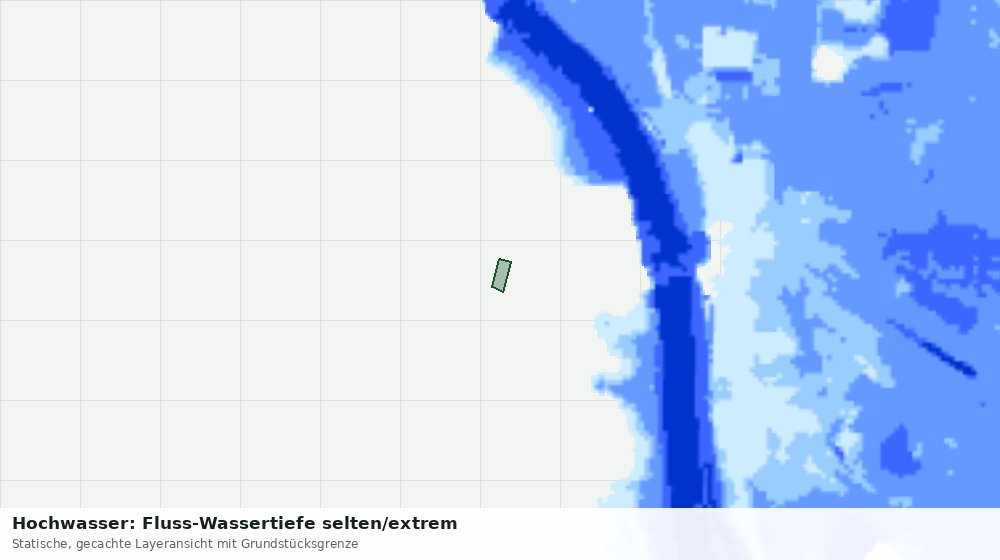 Statische Kartenansicht: Hochwasser: Fluss-Wassertiefe selten/extrem