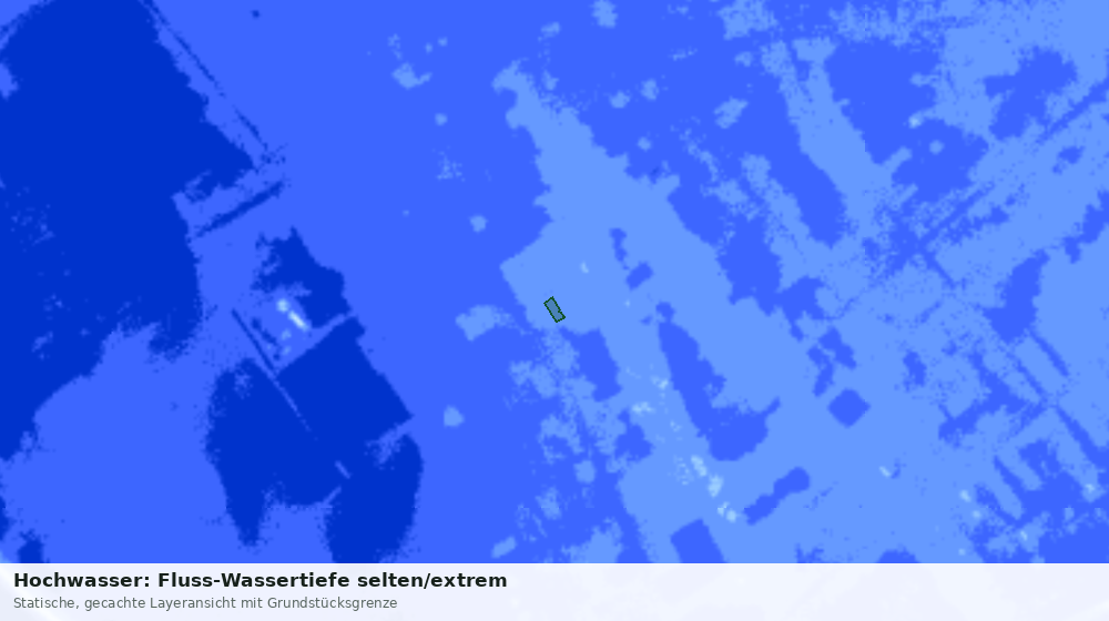 Statische Kartenansicht: Hochwasser: Fluss-Wassertiefe selten/extrem