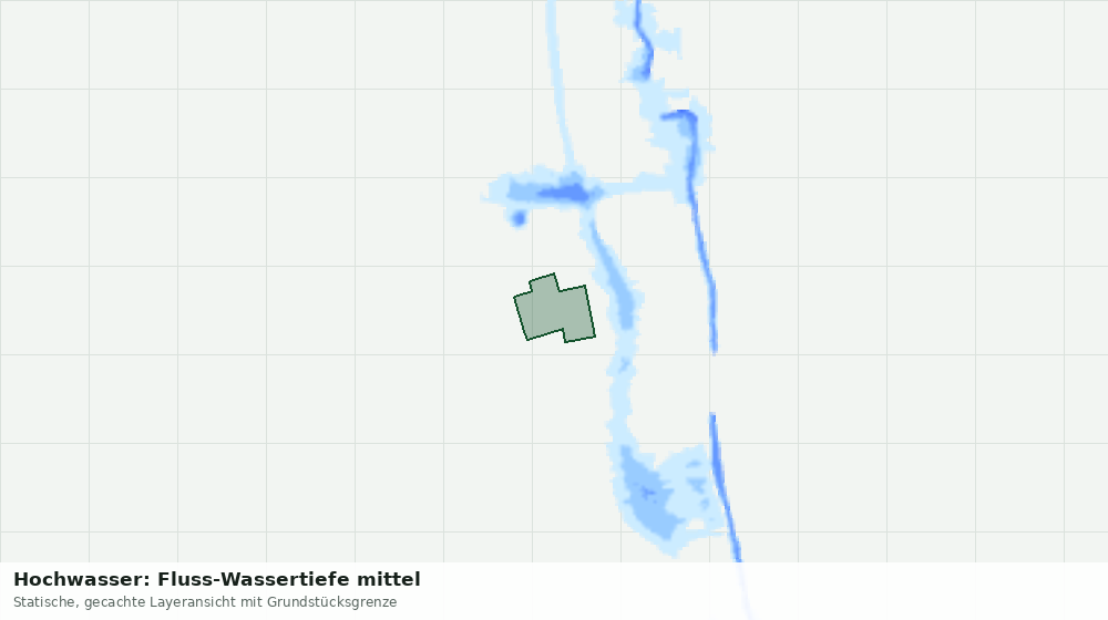 Statische Kartenansicht: Hochwasser: Fluss-Wassertiefe mittel