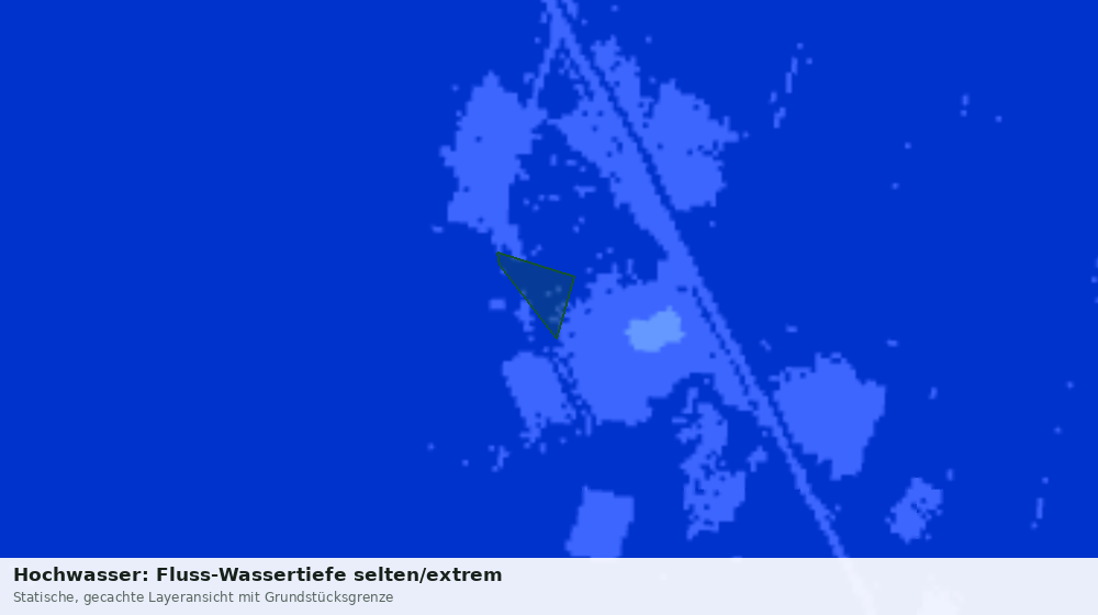 Statische Kartenansicht: Hochwasser: Fluss-Wassertiefe selten/extrem
