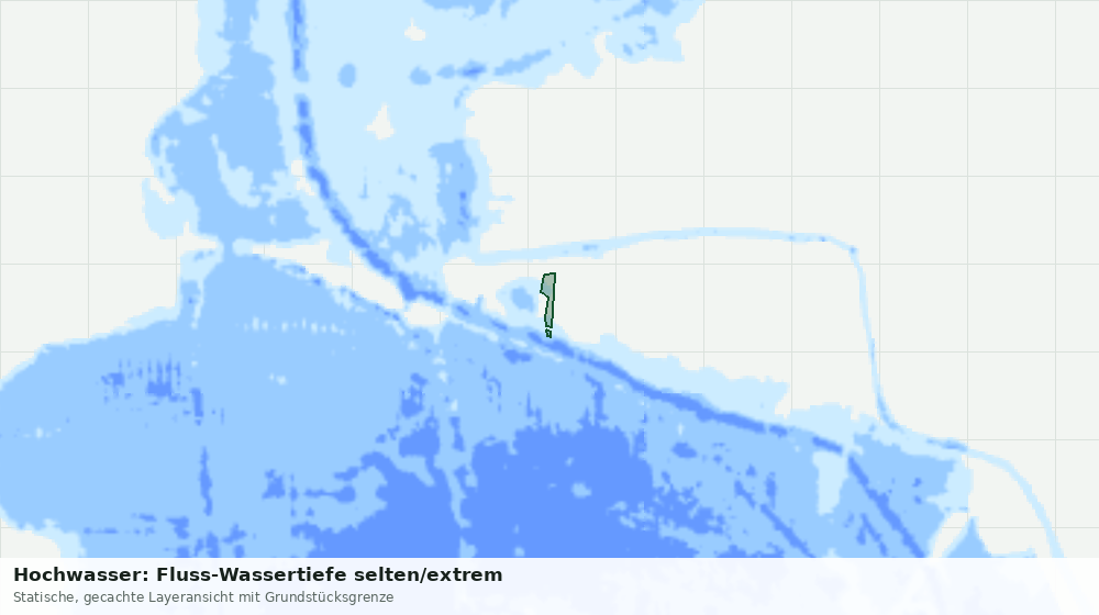 Statische Kartenansicht: Hochwasser: Fluss-Wassertiefe selten/extrem
