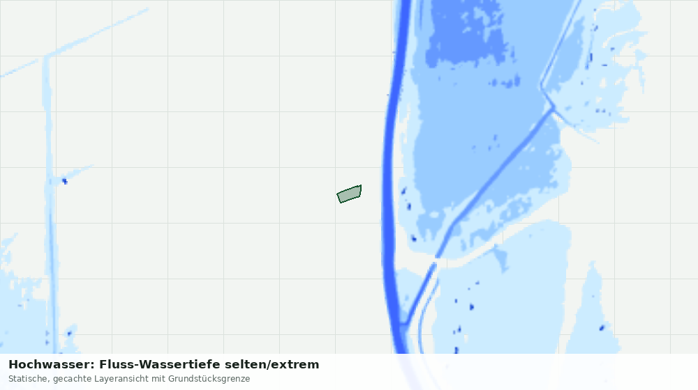 Statische Kartenansicht: Hochwasser: Fluss-Wassertiefe selten/extrem