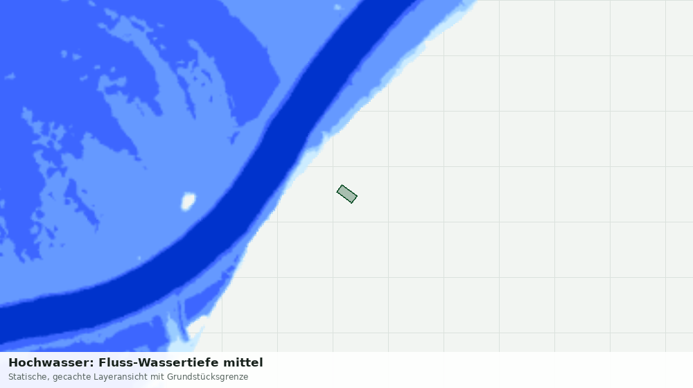 Statische Kartenansicht: Hochwasser: Fluss-Wassertiefe mittel