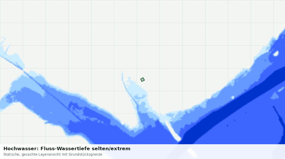 Statische Kartenansicht: Hochwasser: Fluss-Wassertiefe selten/extrem