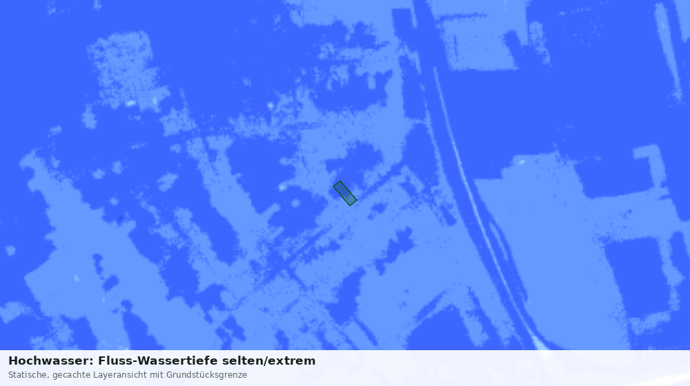 Statische Kartenansicht: Hochwasser: Fluss-Wassertiefe selten/extrem
