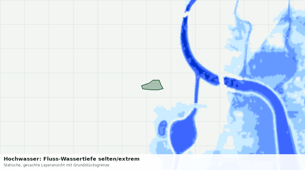 Statische Kartenansicht: Hochwasser: Fluss-Wassertiefe selten/extrem