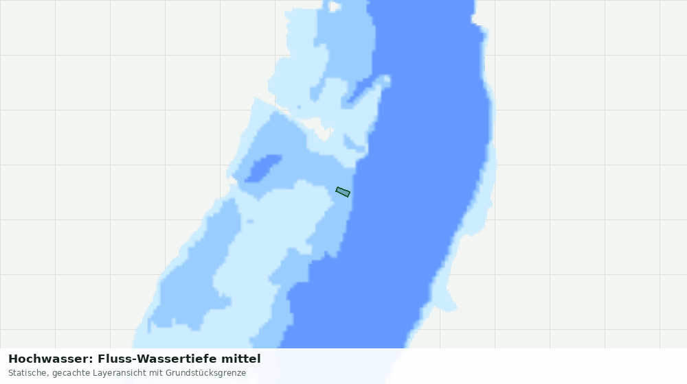 Statische Kartenansicht: Hochwasser: Fluss-Wassertiefe mittel