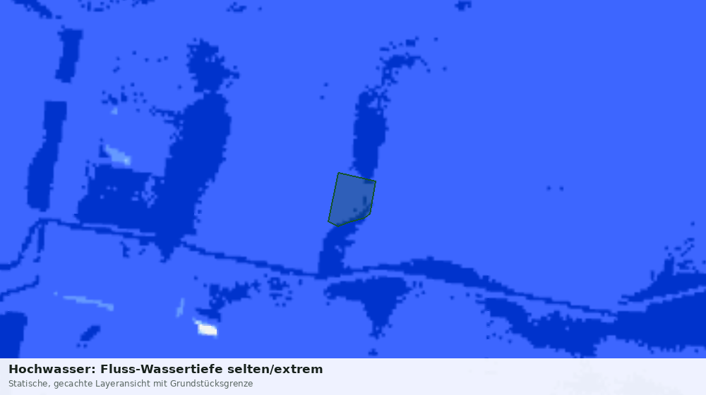 Statische Kartenansicht: Hochwasser: Fluss-Wassertiefe selten/extrem