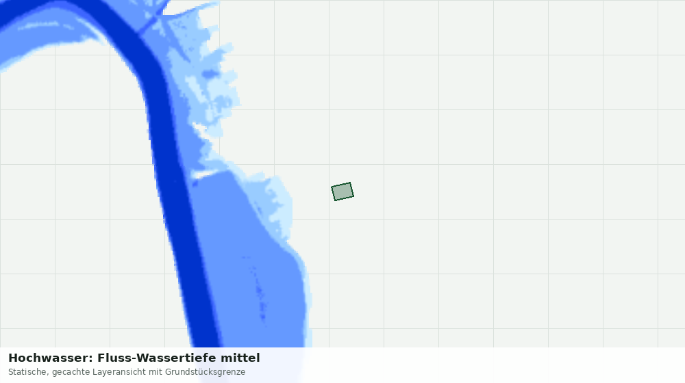 Statische Kartenansicht: Hochwasser: Fluss-Wassertiefe mittel