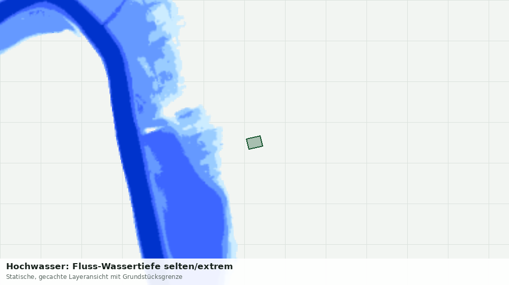 Statische Kartenansicht: Hochwasser: Fluss-Wassertiefe selten/extrem
