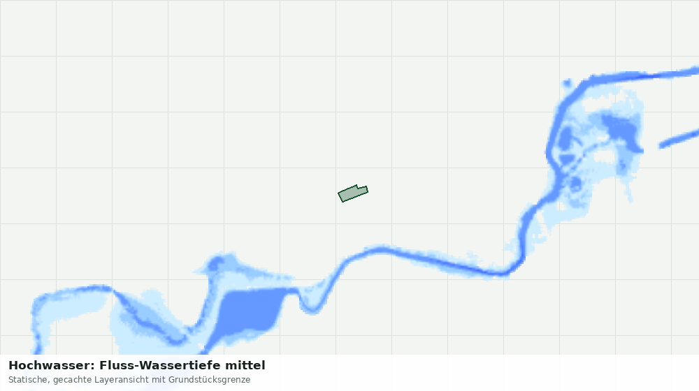 Statische Kartenansicht: Hochwasser: Fluss-Wassertiefe mittel